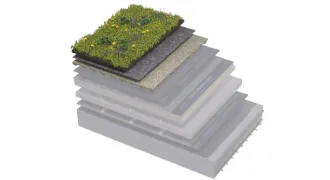 Aufbau des Icoflor-Begrünungssystems von BMI.