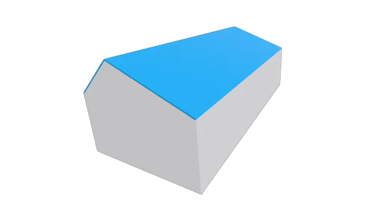 Satteldach mit Dachflächen unterschiedlicher Neigung