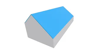 Satteldach mit zwei verschiedenen Traufhöhen der Dachflächen