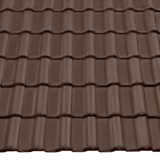 Deckbild mit Rubin 11V Flachdachziegeln.