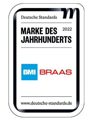 Braas Marke des Jahrhunderts Siegel