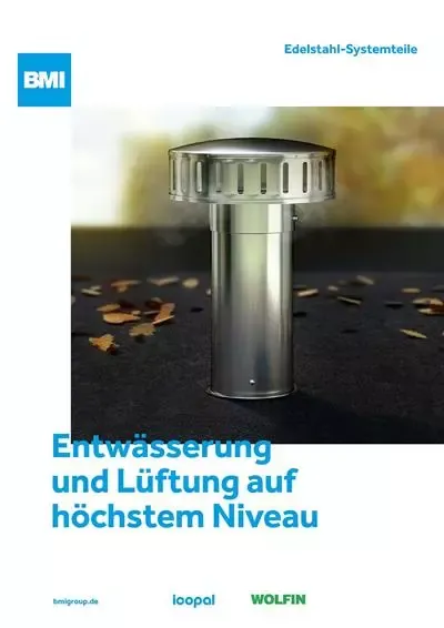 Foto 2 (BMI): Die Broschüre „Entwässerung und Lüftung – Technische Übersicht“ (20 Seiten). Sie kann hier kostenlos heruntergeladen werden.