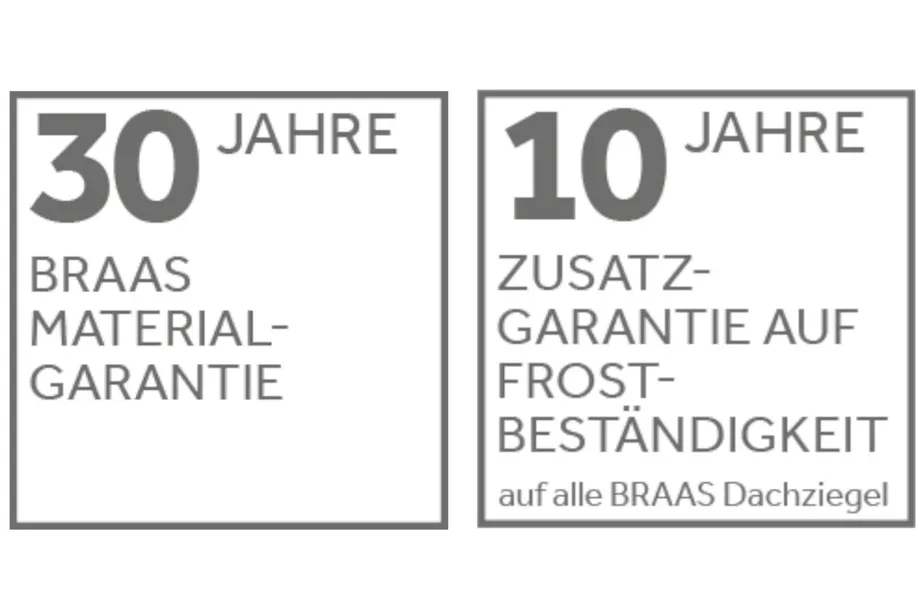 10+ 30 Jahre Braas Funktionsgarantie für Dachziegel