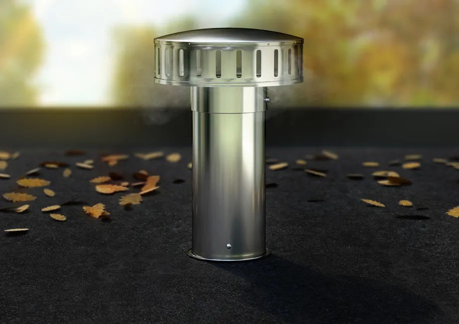 Entwässerung Nahaufnahme im Regen