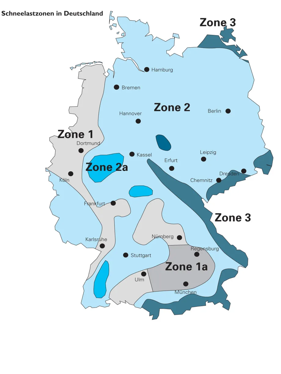 Schneelastzonen in Deutschland