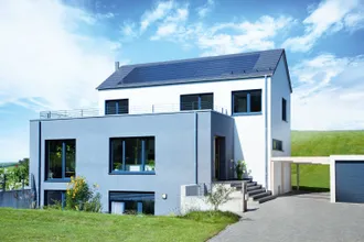 Mobiles Einfamilienhaus mit PV-Premium von BRAAS.