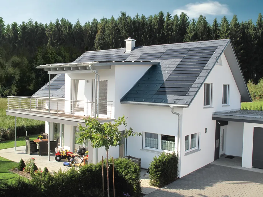 PV-indach: Haus mit Tegalit PV Premium.