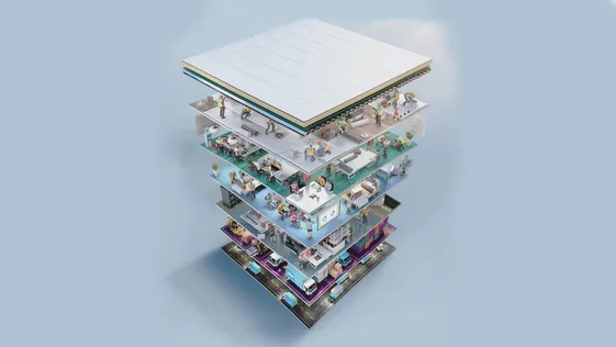 Modell: Turm mit Flachdach von Bmi Everguard.