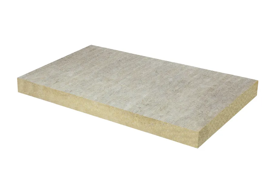 Mineralwolle für die Flachdachdämmung. 